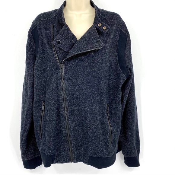 The Kooples Sport asymetrical zip bomber jacket L - Picture 1 of 9